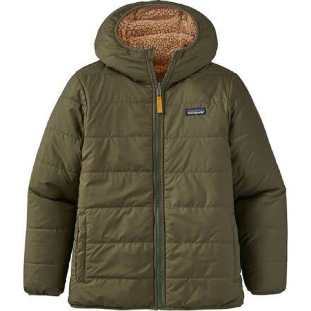 Patagonia Ready Freddy Reversible Jacket Kids Sz XS 5-6 Basin Green